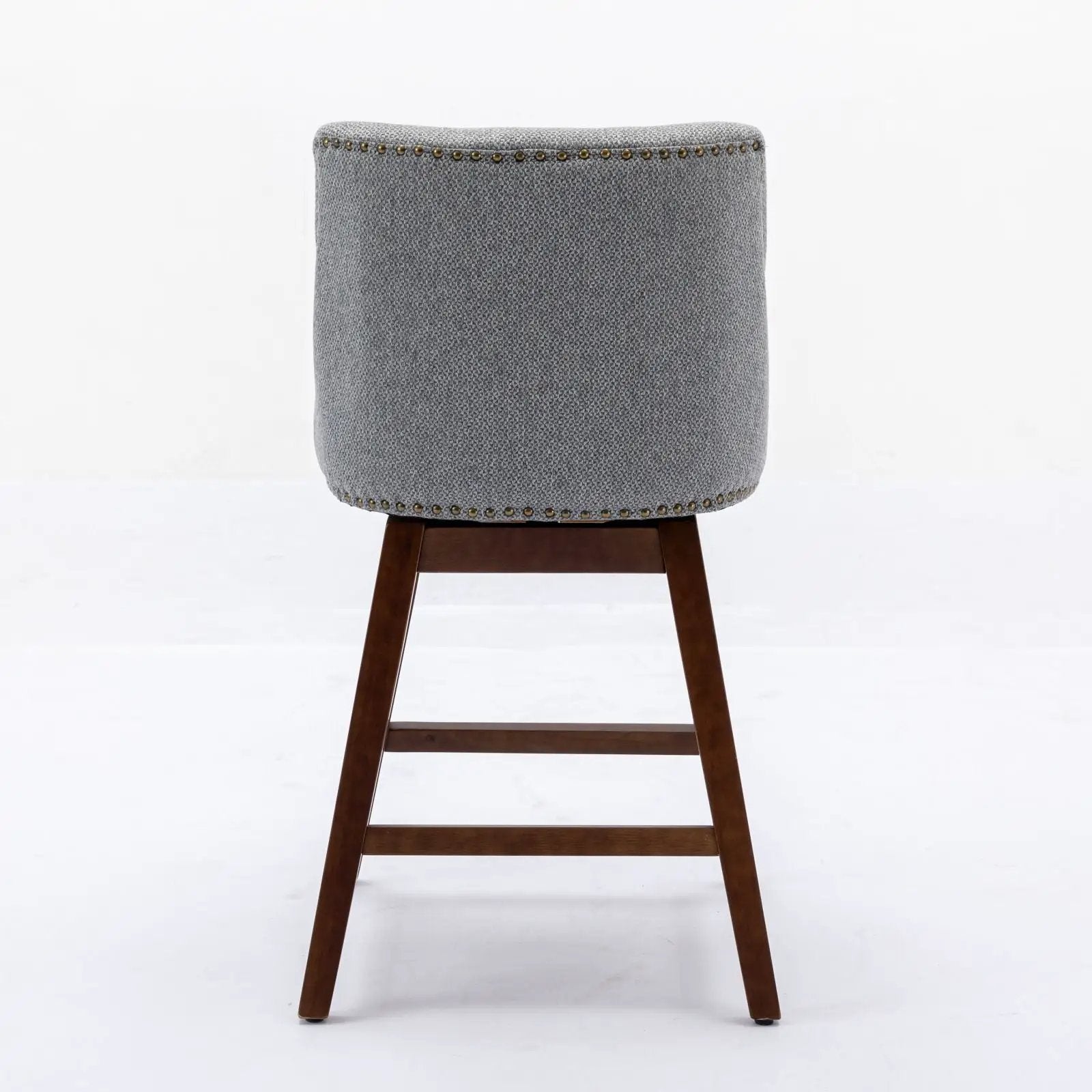 Counter Height Swivel Barstools, 26'' H Seat Height Upholstered Bar Stools (Set of 2), Fabric by HouseOfZazla