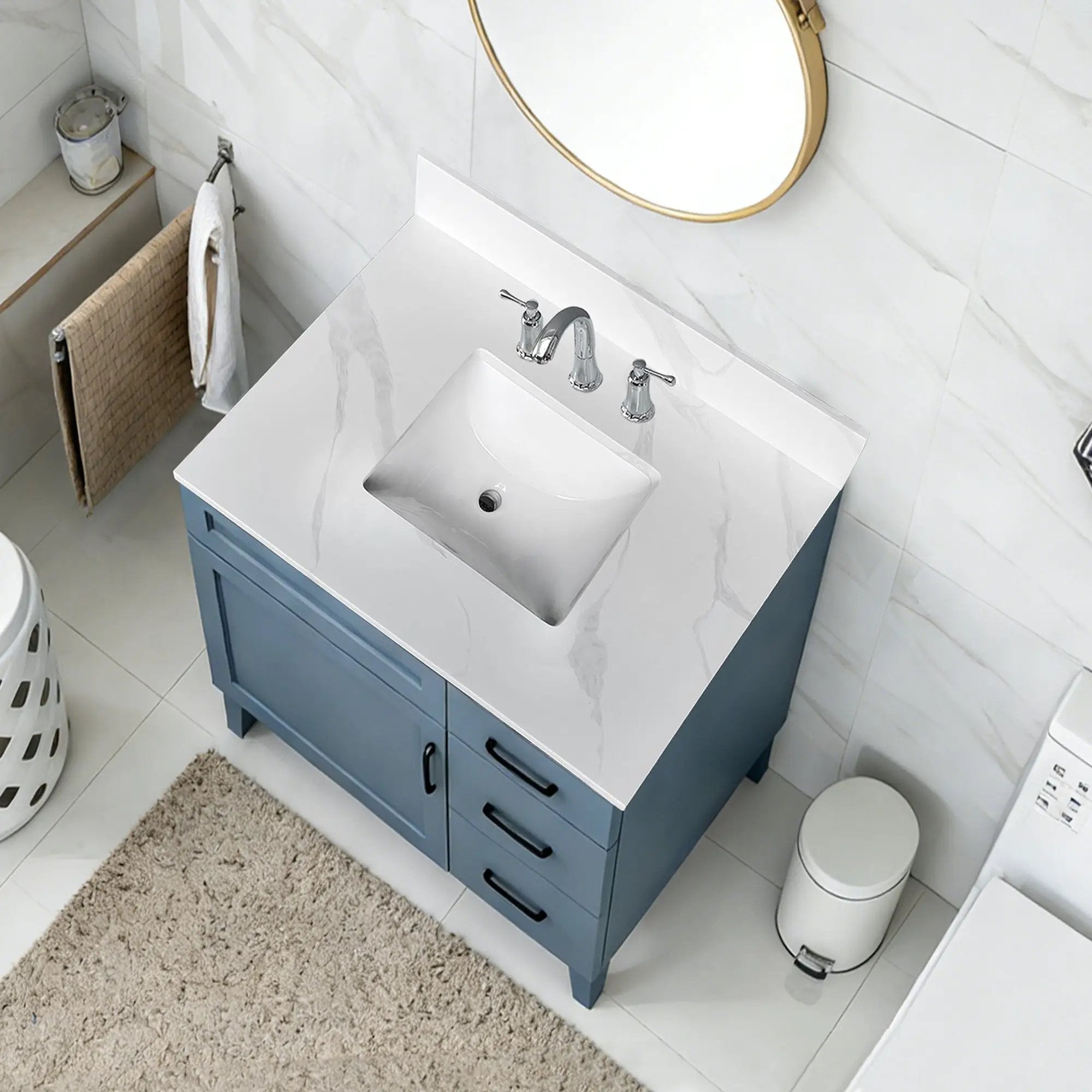 31-Inch Quartz Bathroom Vanity Top by HouseOfZazla