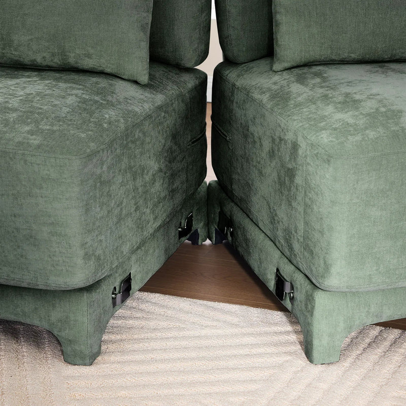 Elegant Sofa With Ergonomic Design And Lumbar Pillows