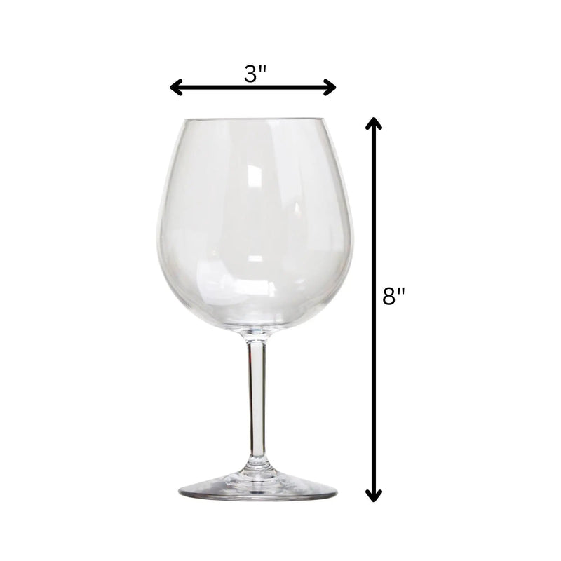 Leadingware Plastic Wine Glasses (Set of 4), Unbreakable Bpa Free Tritan 23Oz - Clear by HouseOfZazla