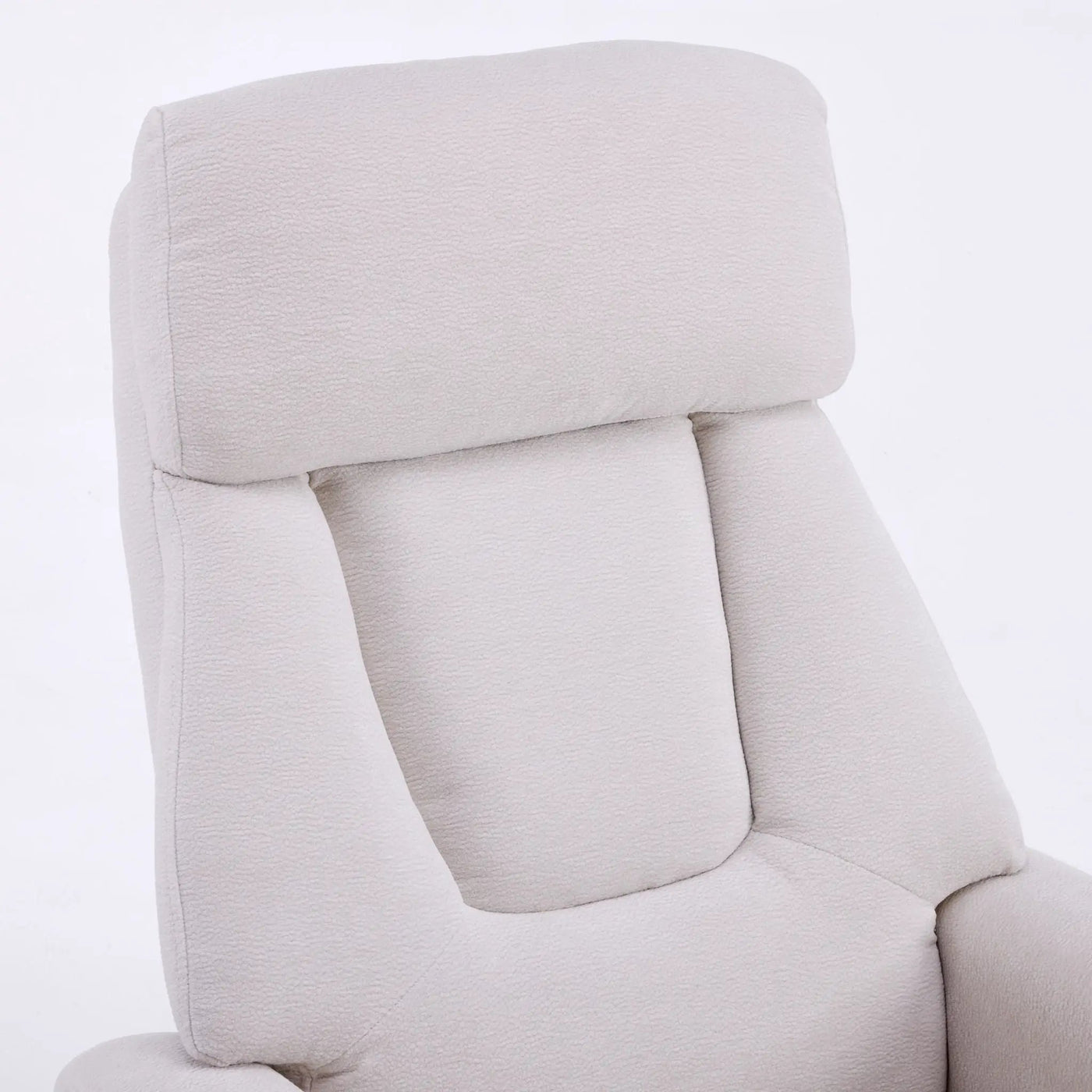Upholstered Heated Massage 360° Swivel Accent Chair With Ottoman by HouseOfZazla