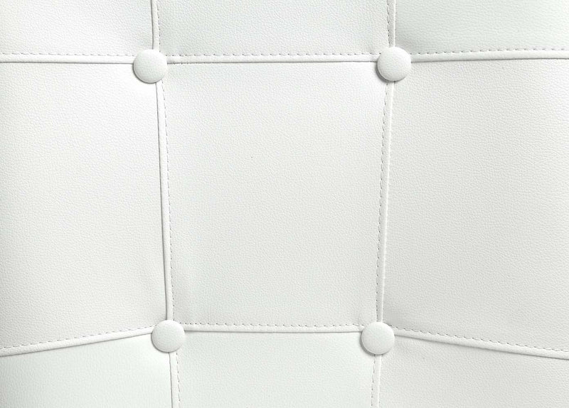 Hussein - Side Chair (Set of 2) - White Synthetic Leather & Black by Unique Piece Furniture