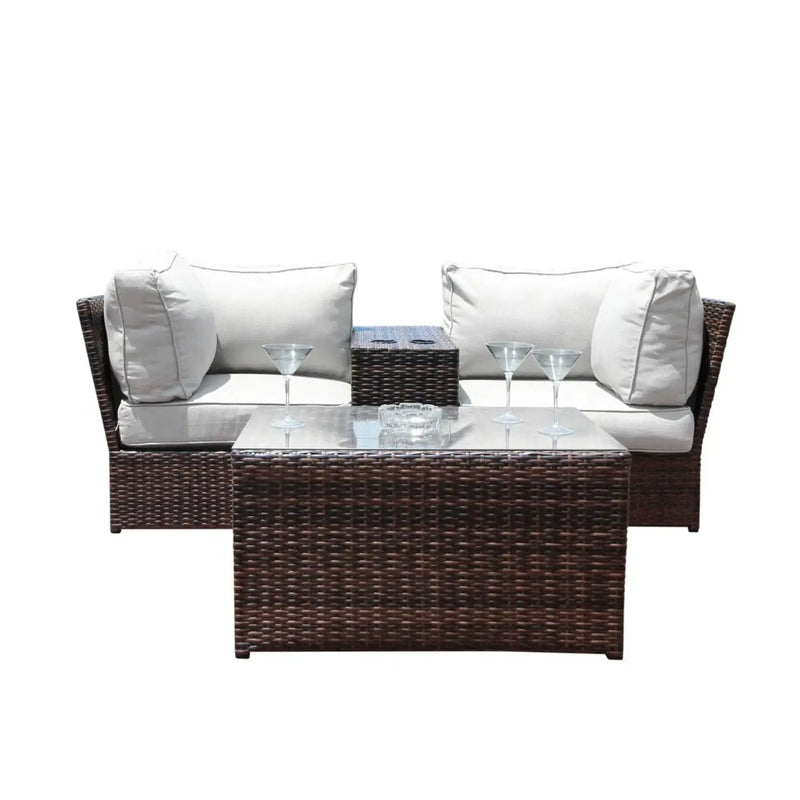 Comfortable Modern Patio Rattan Sectional Set With Cushions by HouseOfZazla