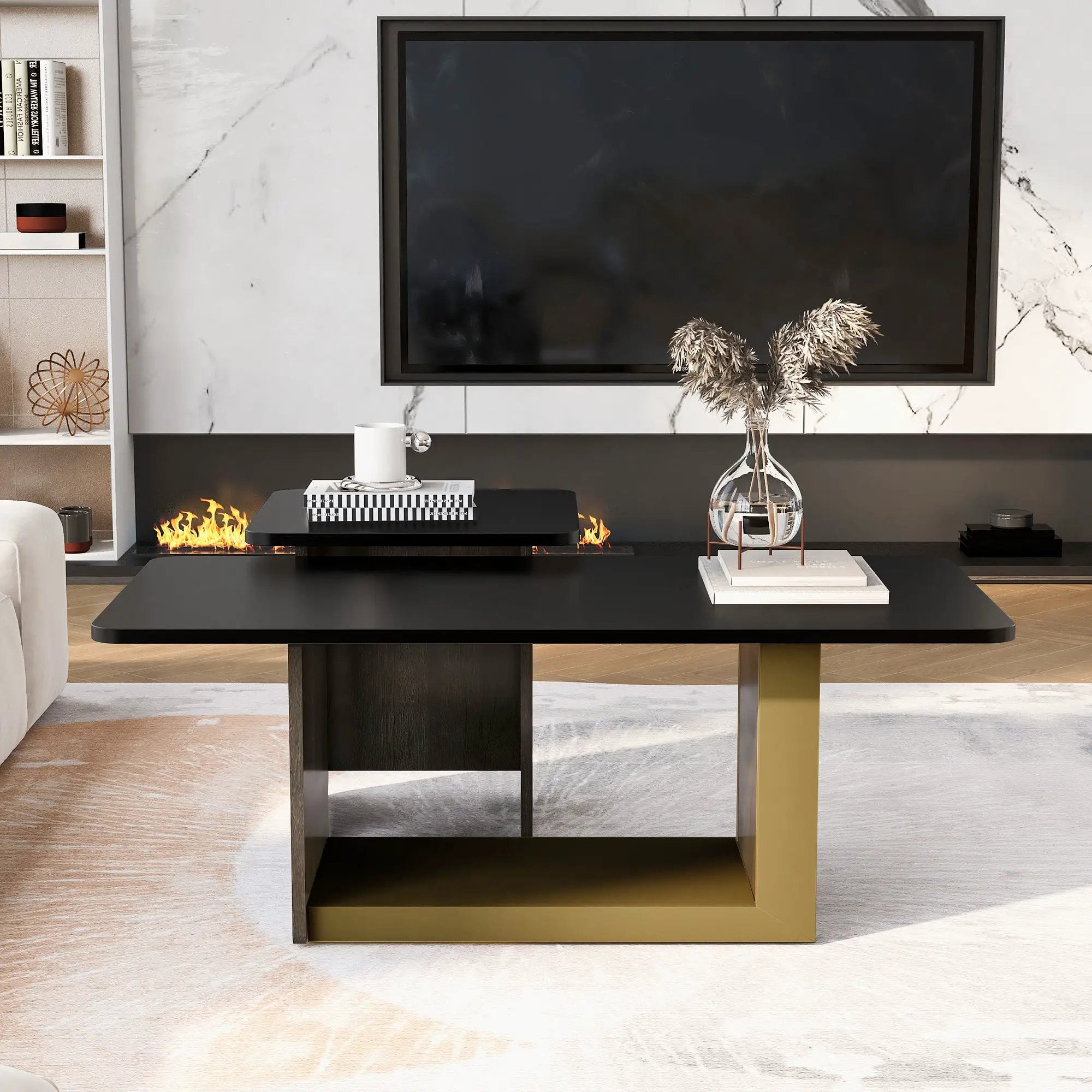 Small Square Coffee Table With End Table (Set of 2) by Unique Piece Furniture
