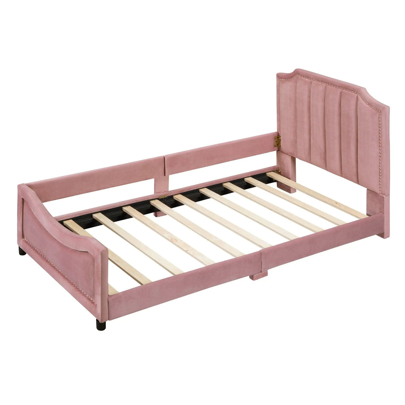 Upholstered Daybed With Classic Stripe Shaped Headboard by Unique Piece Furniture