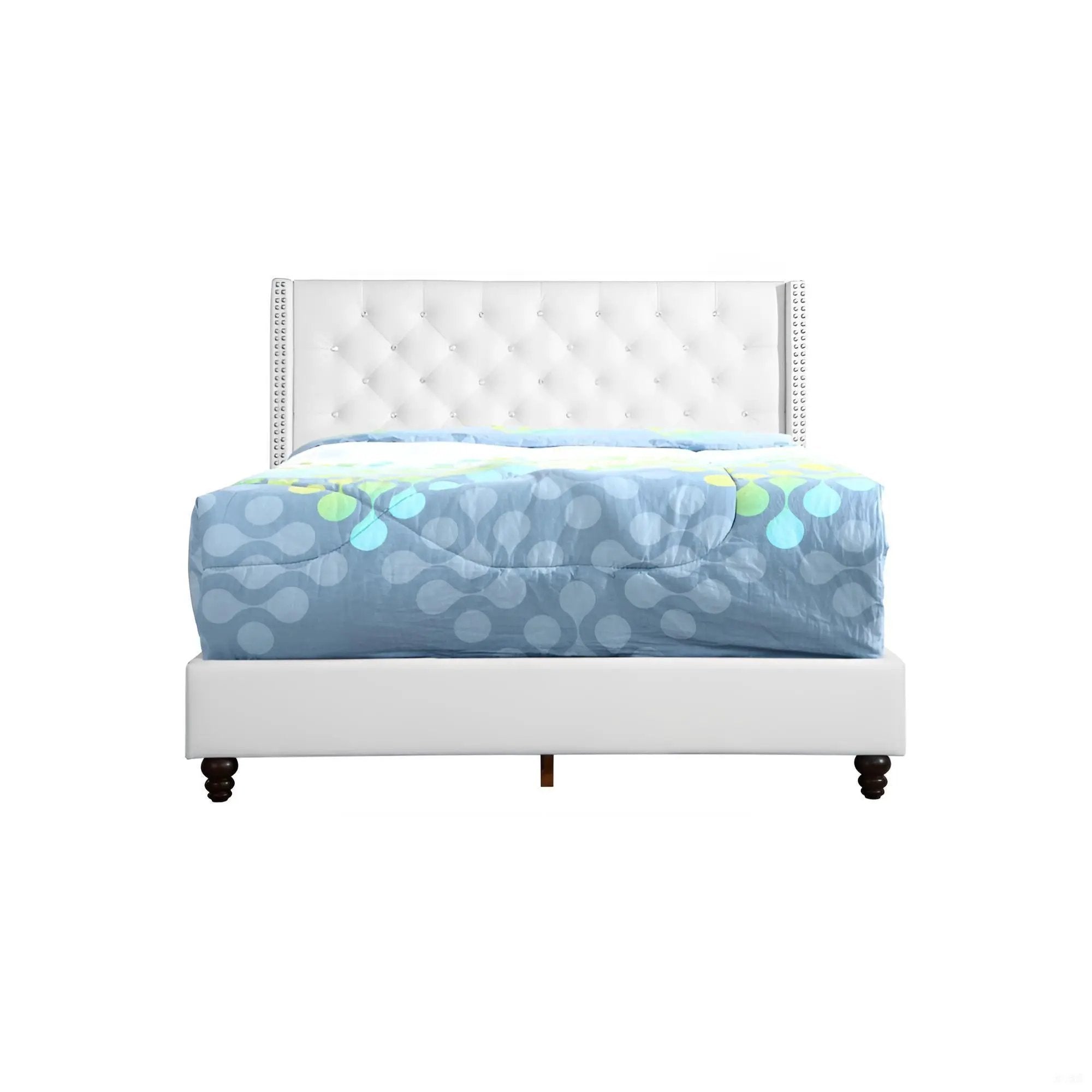 Upholstered Nailhead Trim Chic Bed by Unique Piece Furniture