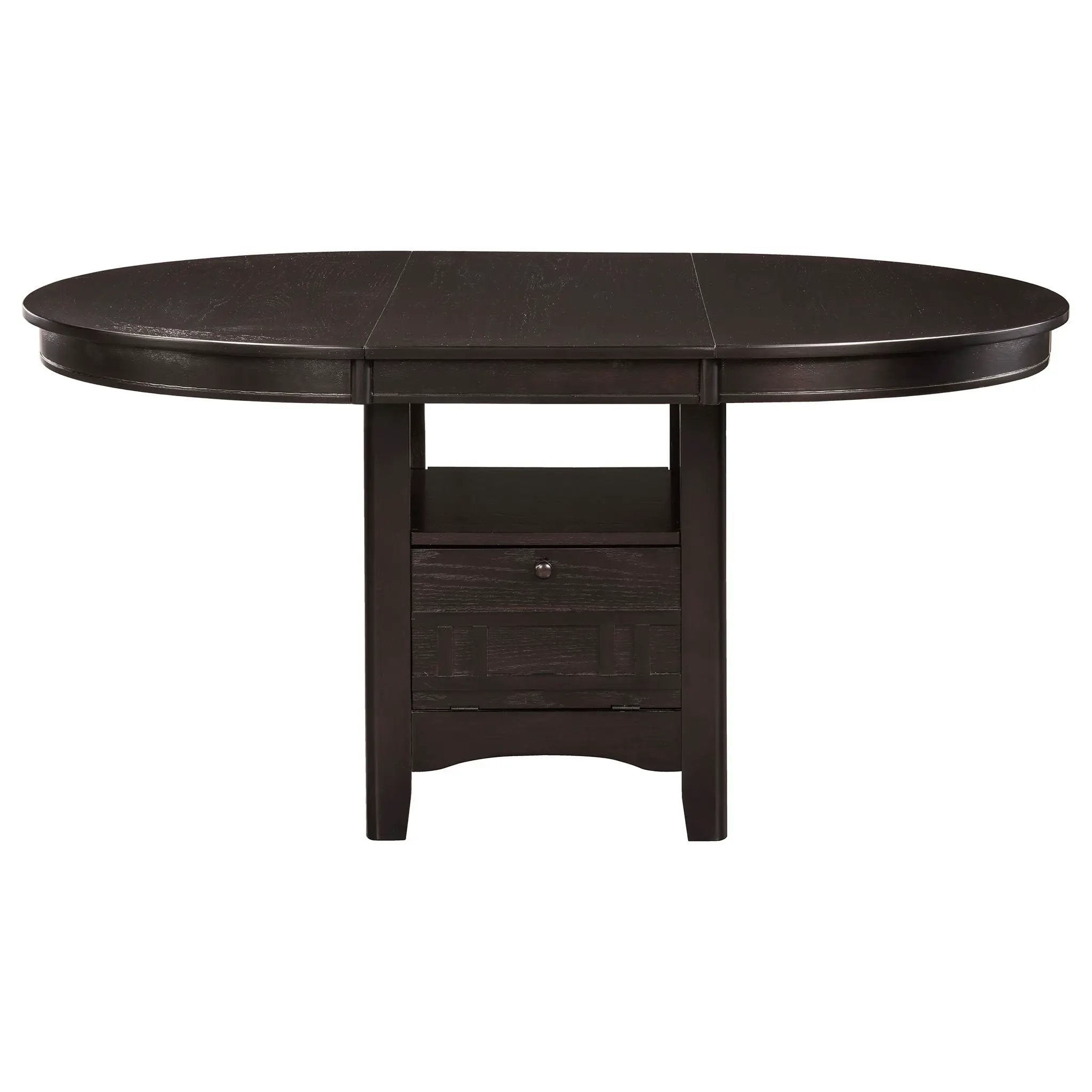 Illkirch - Oval Extension Leaf Dining Table With Expandable Surface - Espresso by HouseOfZazla