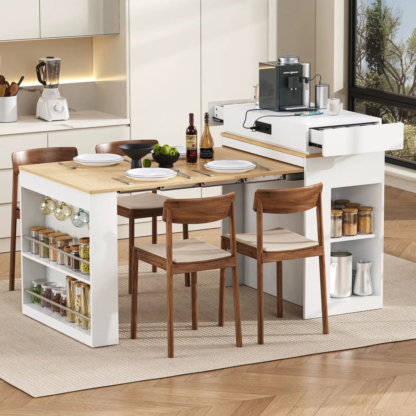 Extendable Dining Table With Folding Top by Unique Piece Furniture