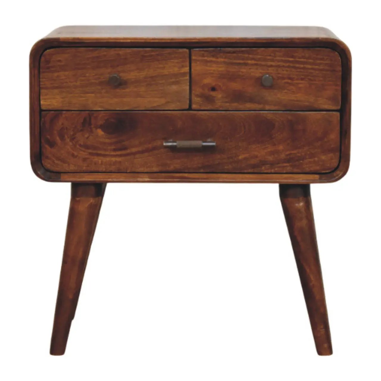 Avora - 3 Drawer Nightstand - Brown by HouseOfZazla