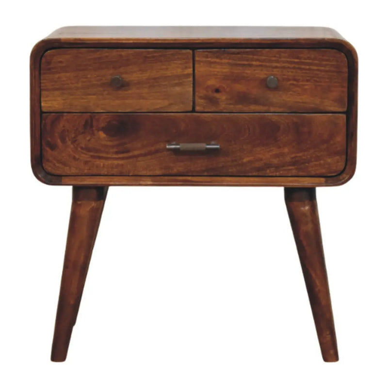 Avora - 3 Drawer Nightstand - Brown by HouseOfZazla