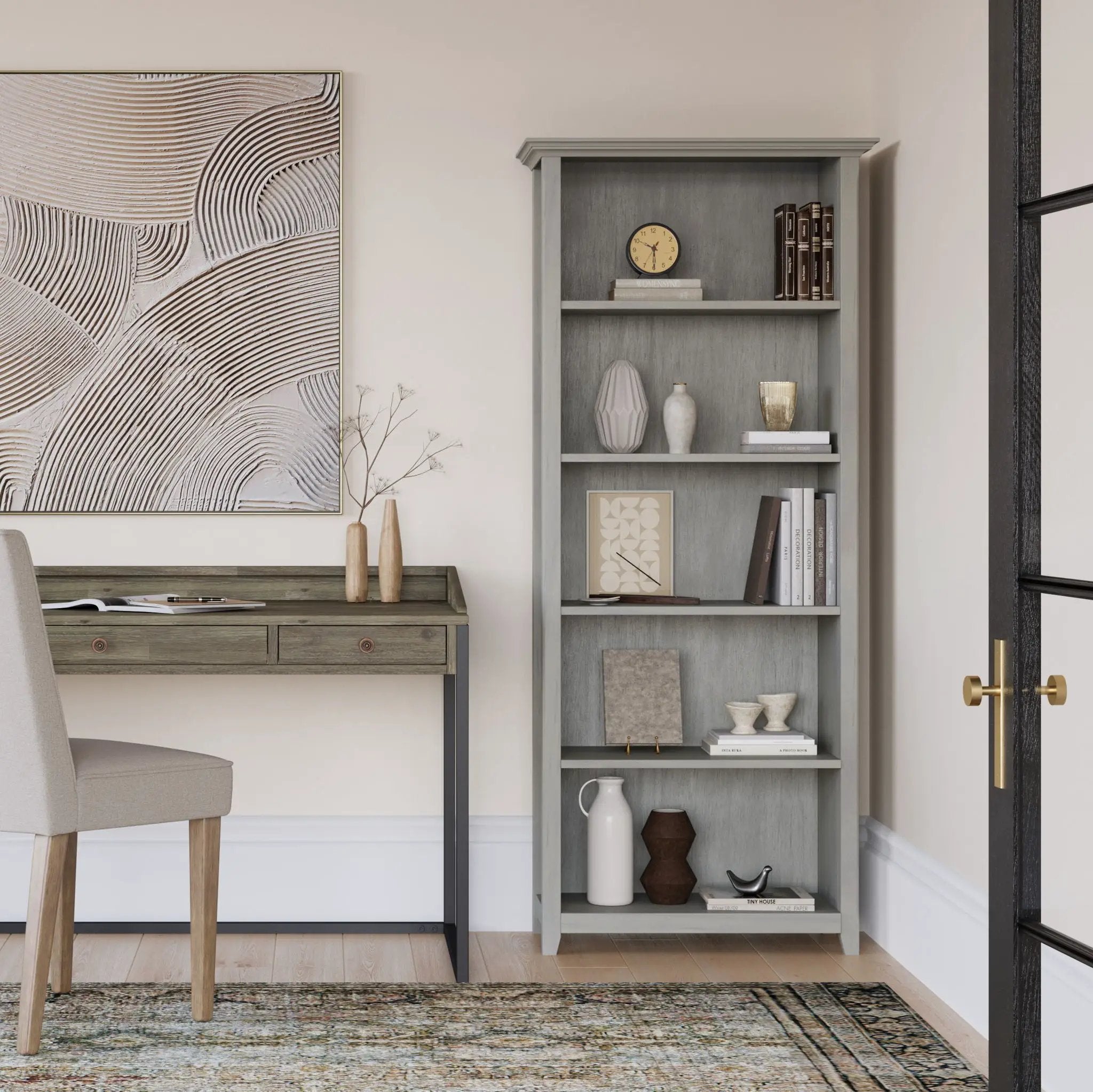 Amherst - 5 Shelf Bookcase, Handcrafted by Unique Piece Furniture
