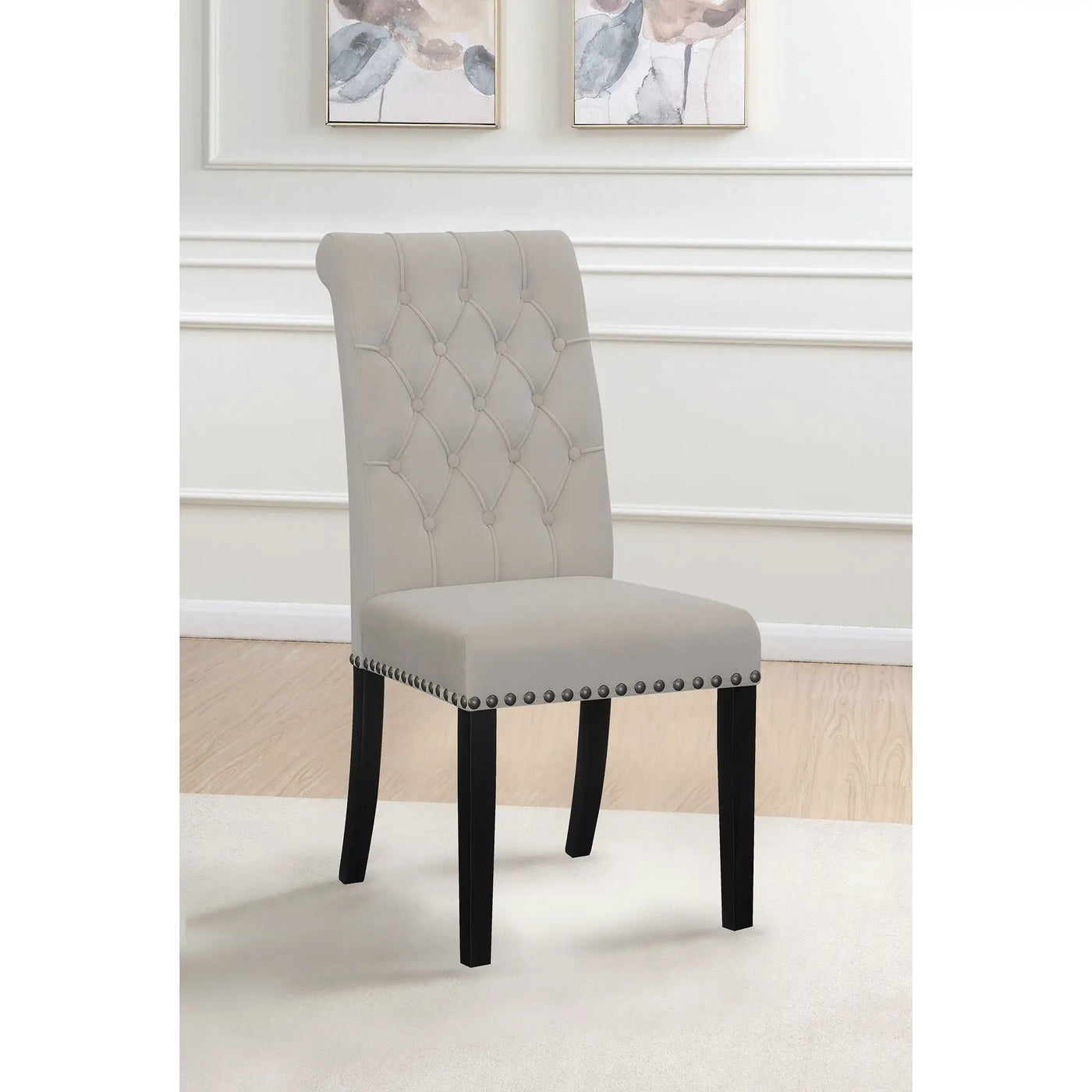Tufted Rolled Backrest Side Chairs (Set of 2) by HouseOfZazla