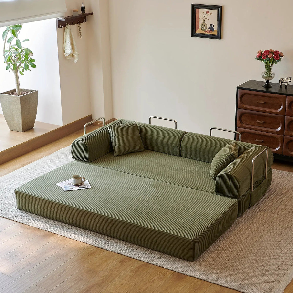 78.8" Compression Sofa - Convertible Floor Sofa Bed by HouseOfZazla