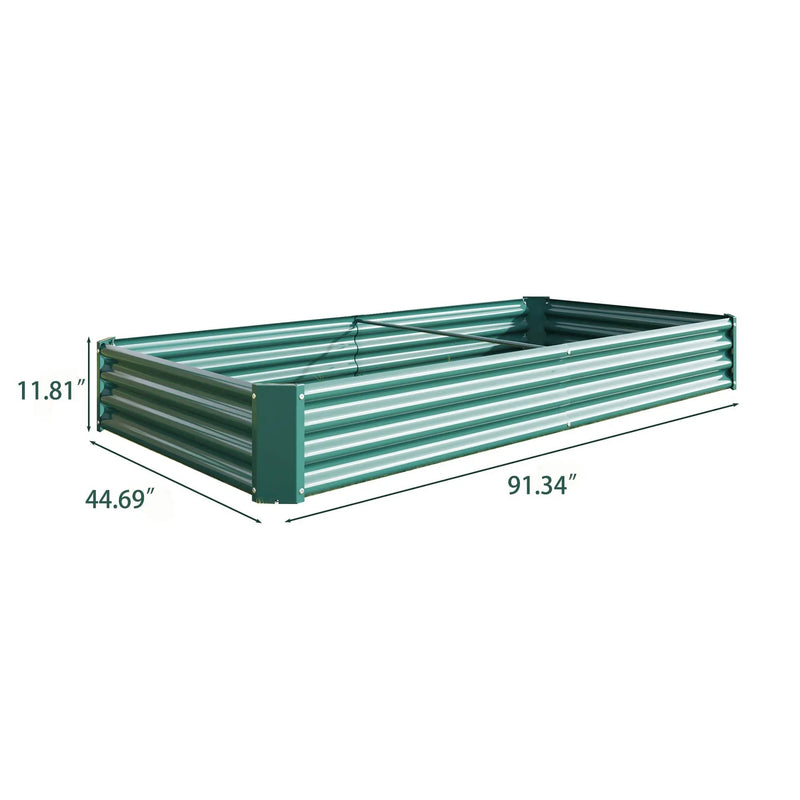 Raised Garden Bed Kit - Metal Raised Bed Garden 7.6x3.7x0.98ft by HouseOfZazla