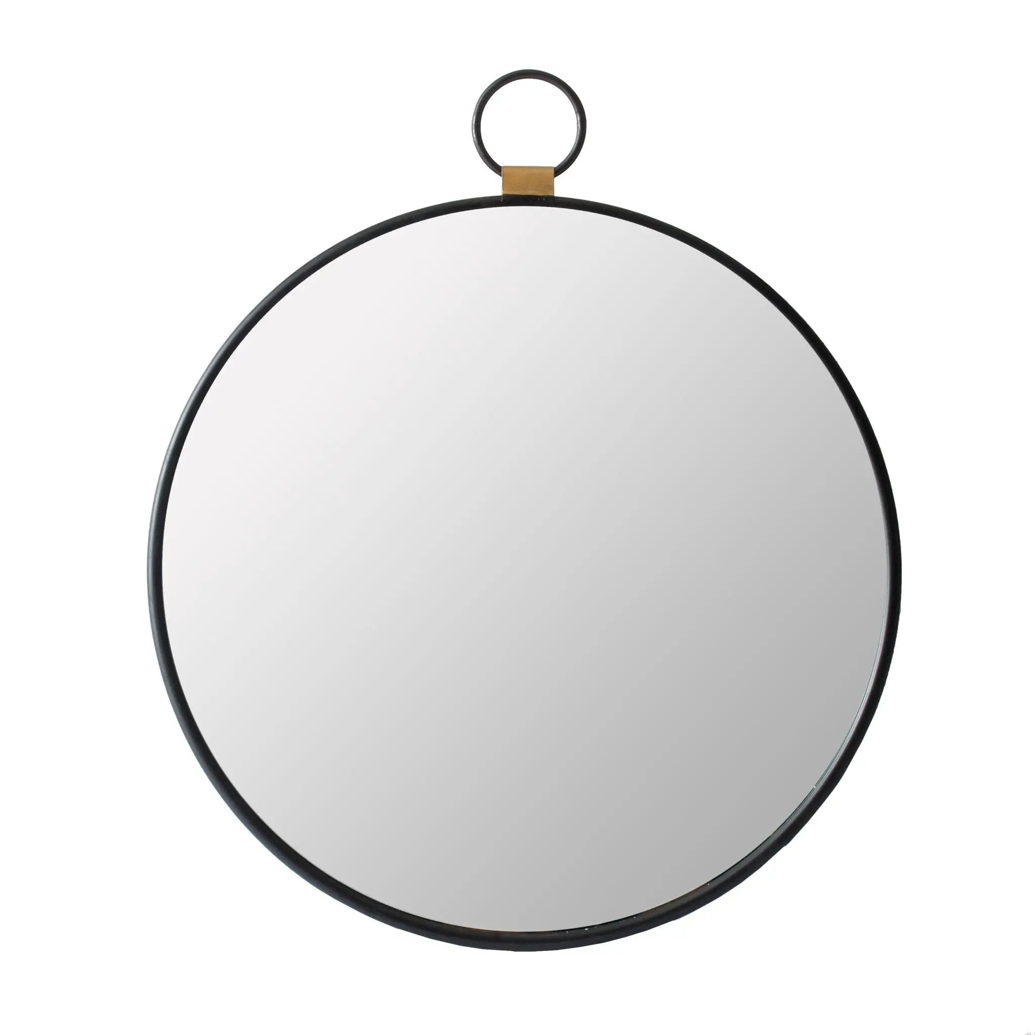 Wall Mirror With Frame, Contemporary Minimalist Accent Mirror For Living Room, Foyer, Entryway, Bedroom - Black by HouseOfZazla