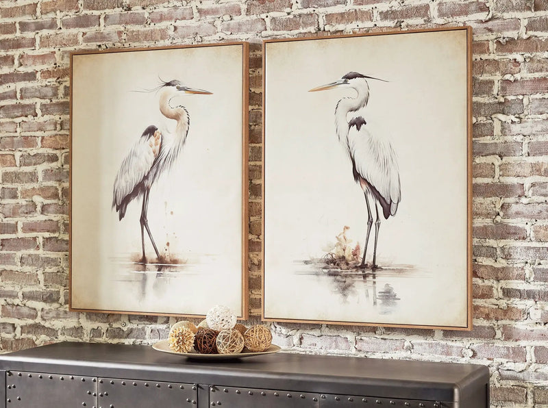 Aubinell - Wall Art Set (Set of 2) - Beige by Unique Piece Furniture