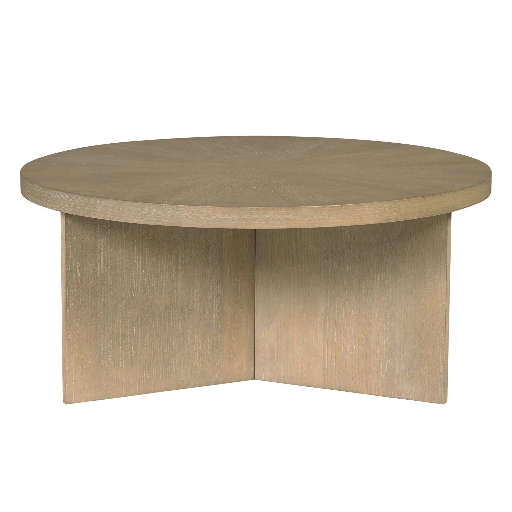 Round Coffee Table With Solid Veneer Top by Unique Piece Furniture
