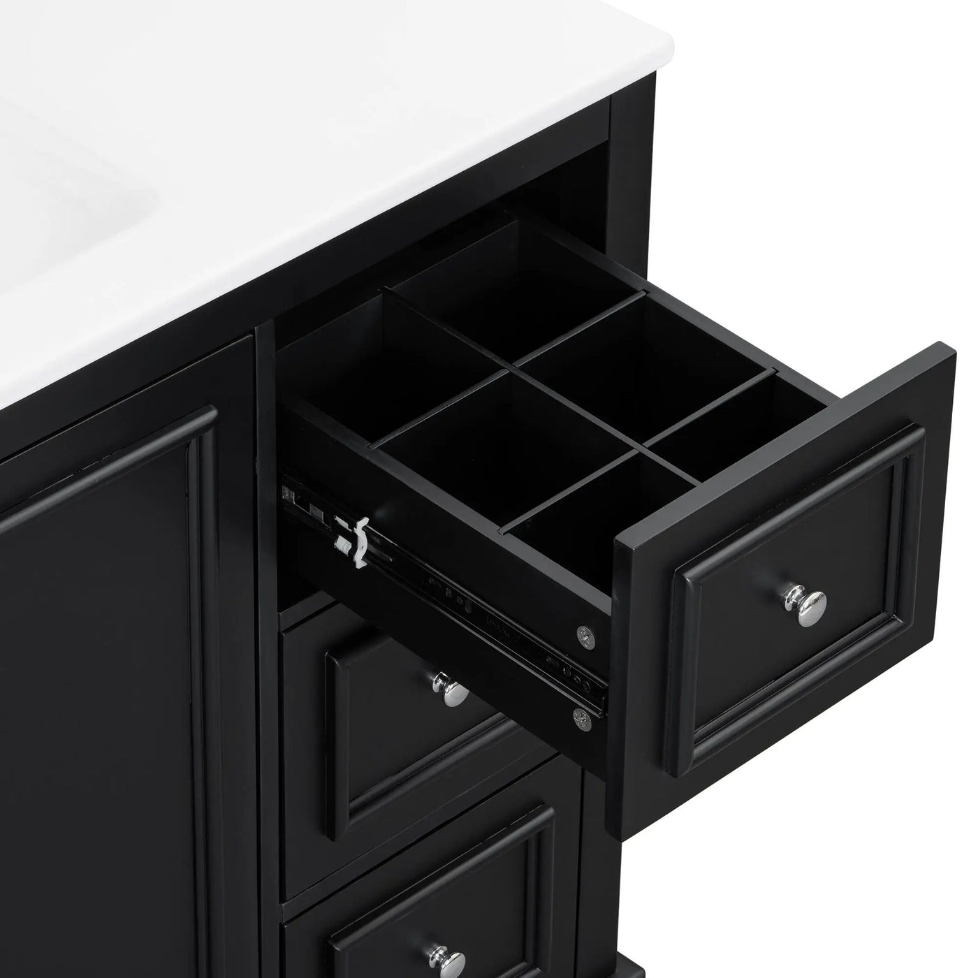 Bathroom Vanity With Sink, Soft-Close Doors, Adjustable U-Shelf, 3 Drawers by HouseOfZazla
