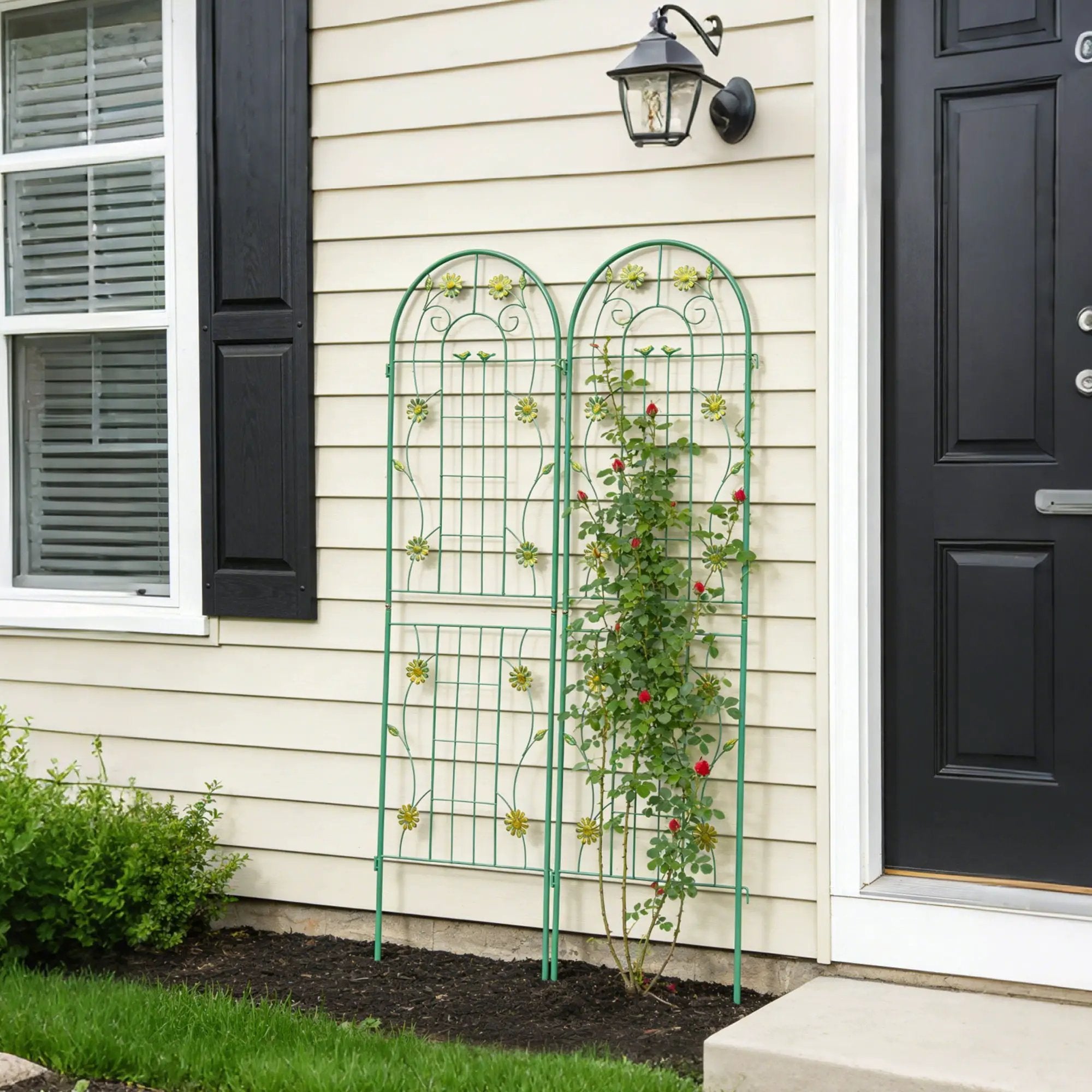 Metal Garden Trellis Rustproof Trellis For Climbing Plant Outdoor Flower Support by HouseOfZazla