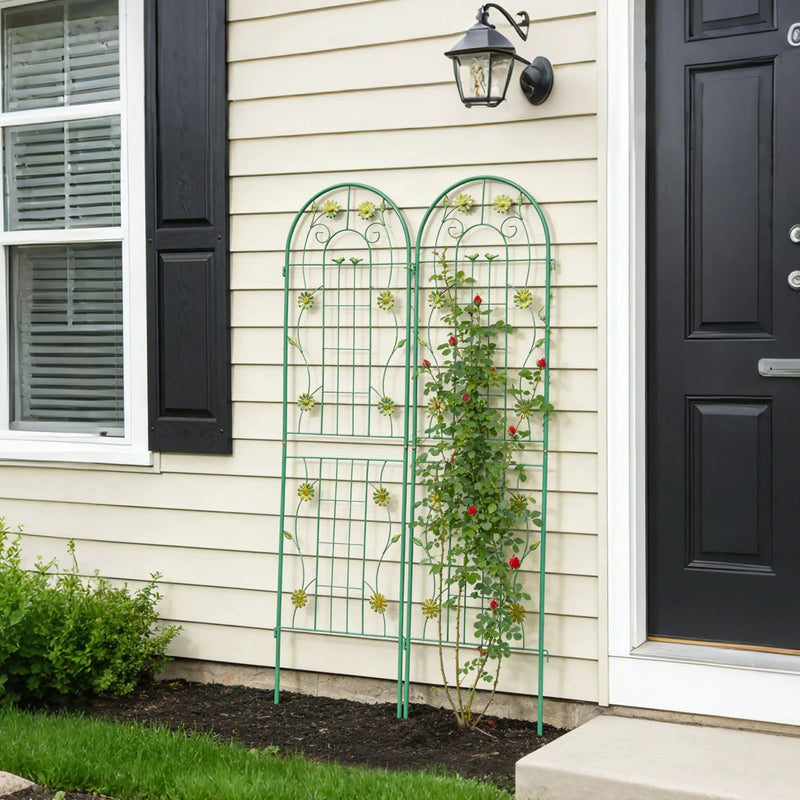 Metal Garden Trellis Rustproof Trellis For Climbing Plant Outdoor Flower Support by HouseOfZazla