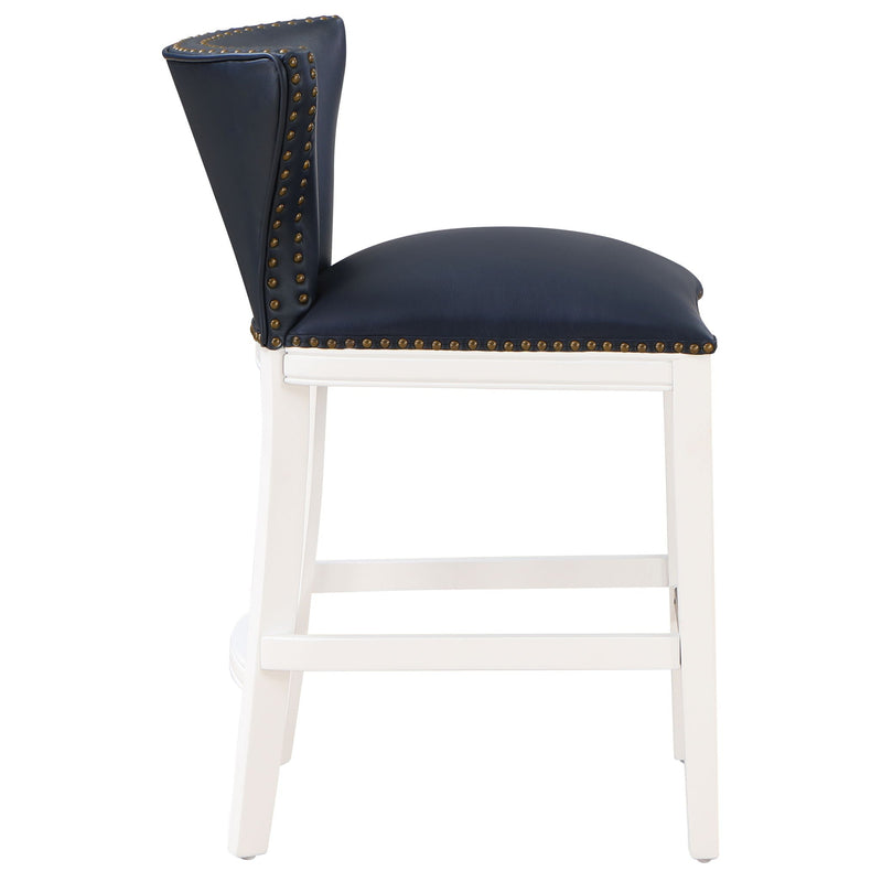 Macon - Counter Stool With Accents - Dark Blue by HouseOfZazla