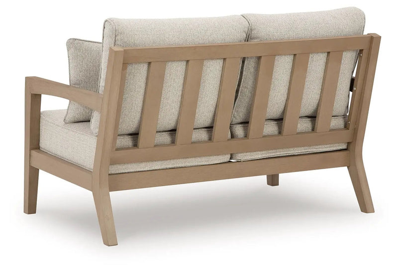 Hallow Creek - Loveseat With Cushion - Driftwood by Unique Piece Furniture