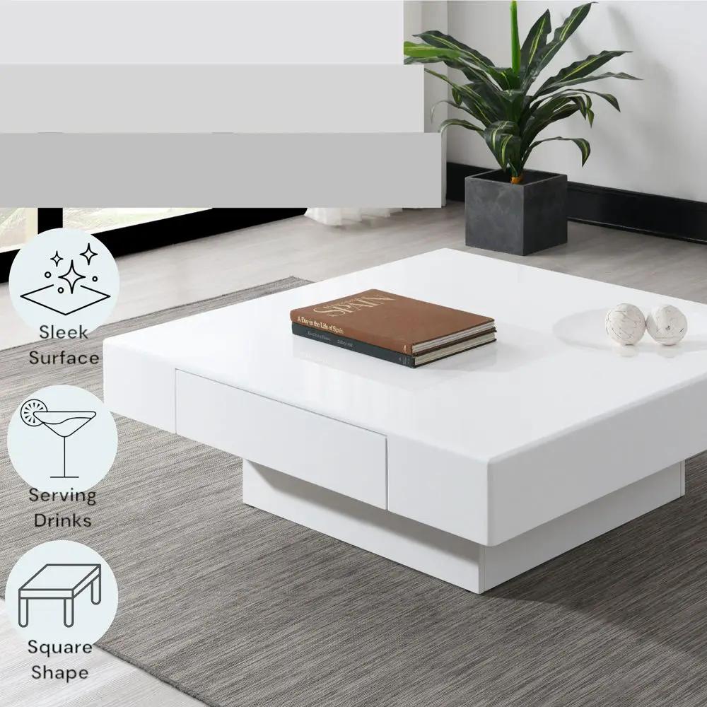 Khaim - Coffee Table - White High Gloss by Unique Piece Furniture