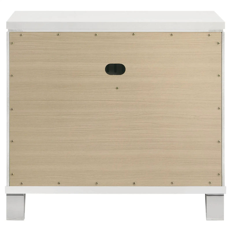 Marmore 2-drawer Nightstand Bedside Table White by Unique Piece Furniture