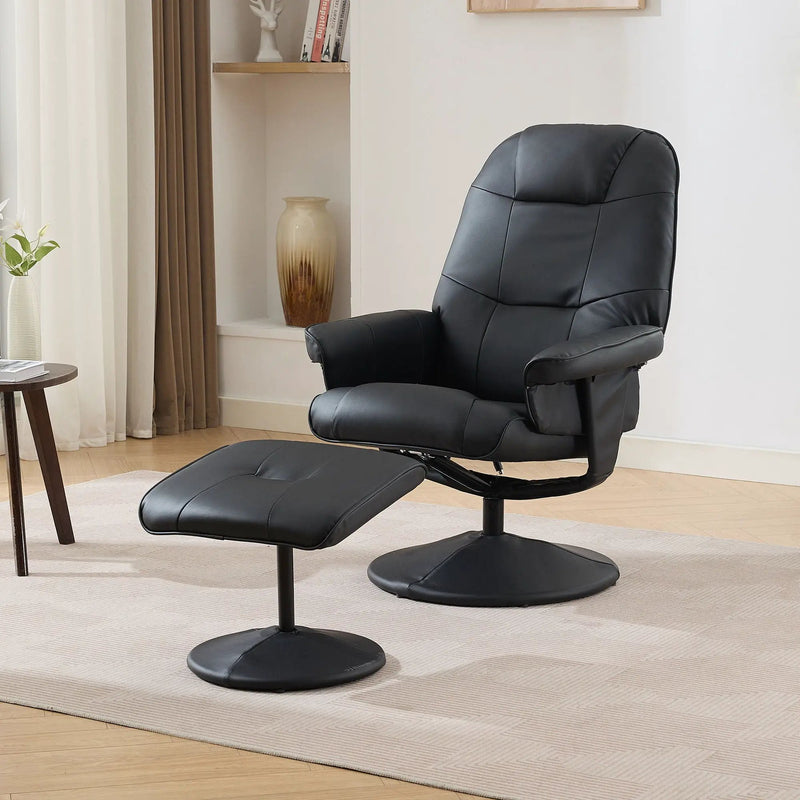 360° Swivel Reclining Chair With Wrapped Base, 5 Point Vibration Massage by Unique Piece Furniture