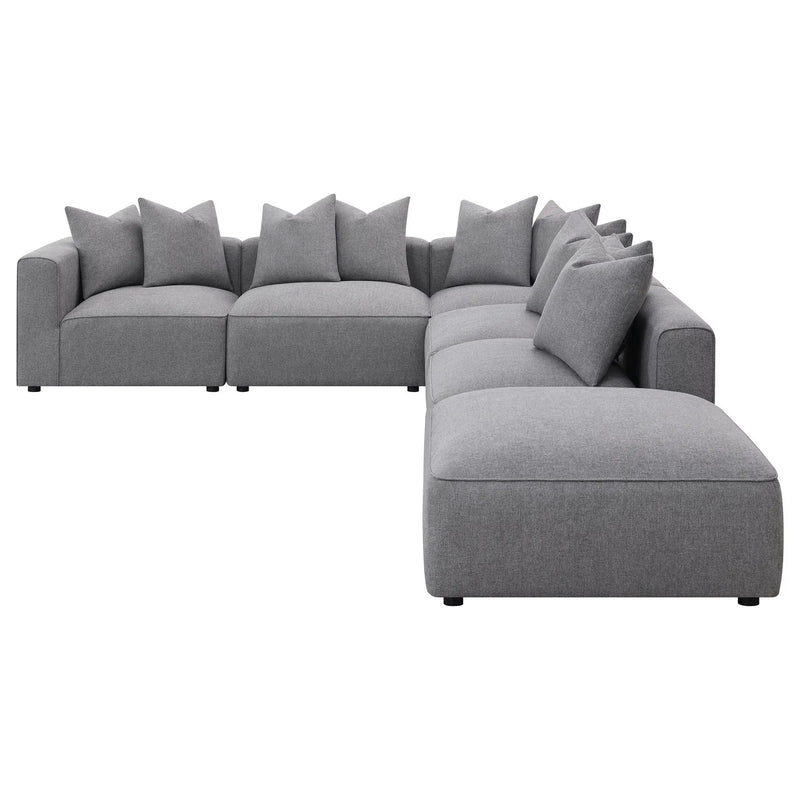 Jennifer 6-piece Upholstered Modular Sectional Grey by Unique Piece Furniture