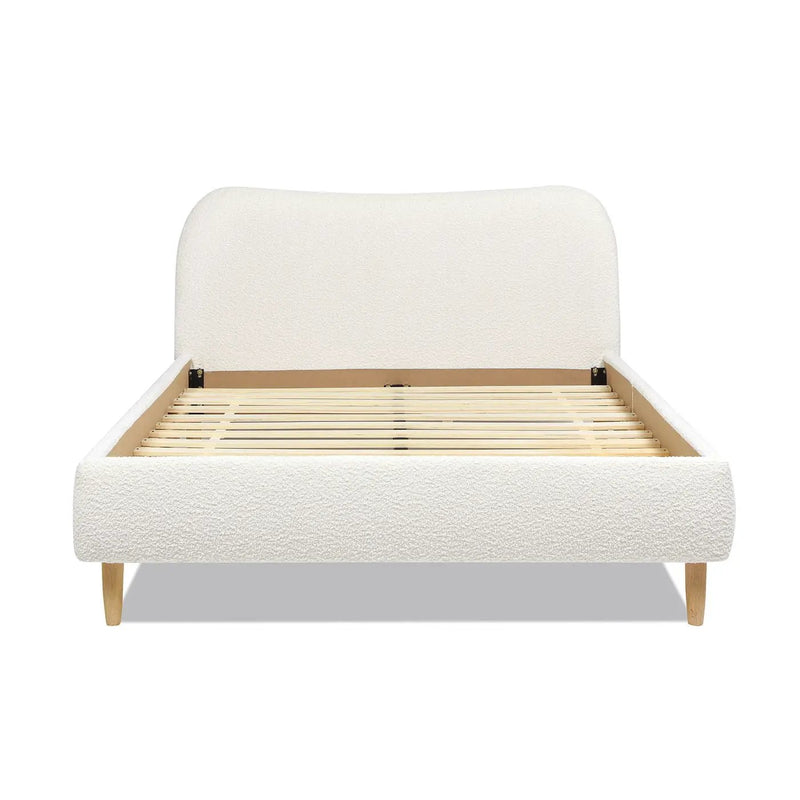 Roman - Curved Headboard Upholstered Platform Bed by Unique Piece Furniture