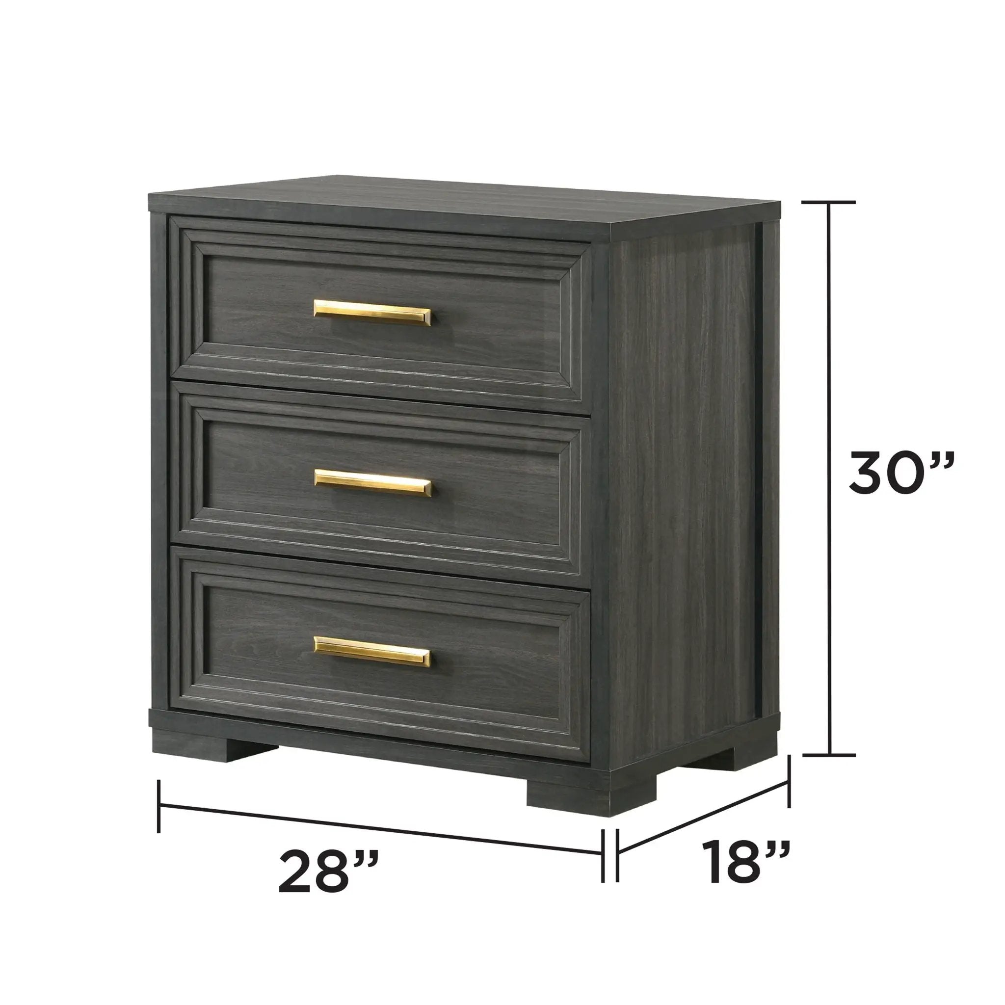 Colorado - Nightstand - Charcoal by HouseOfZazla