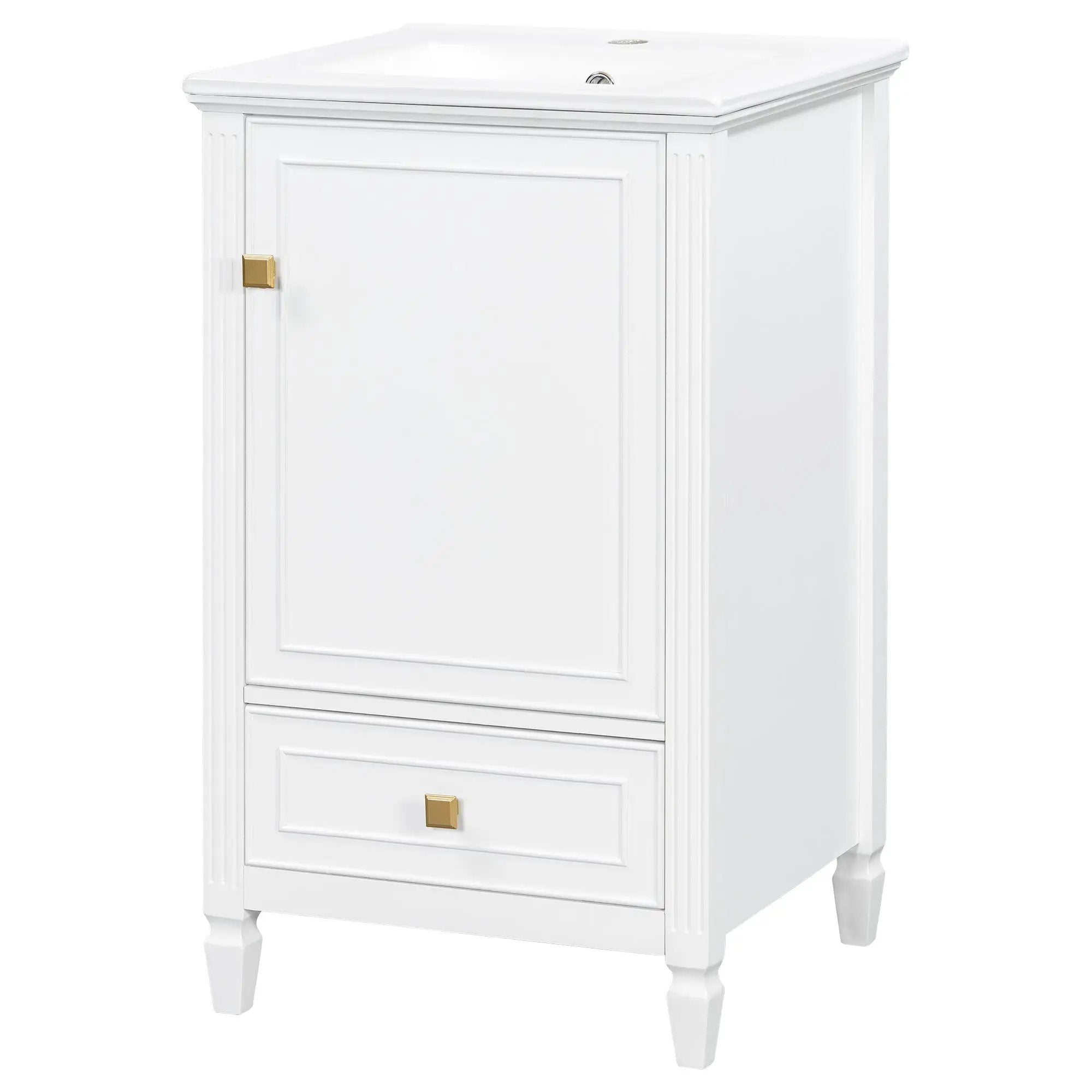 20" Bathroom Vanity with Ceramic Sink and Storage Cabinet by HouseOfZazla