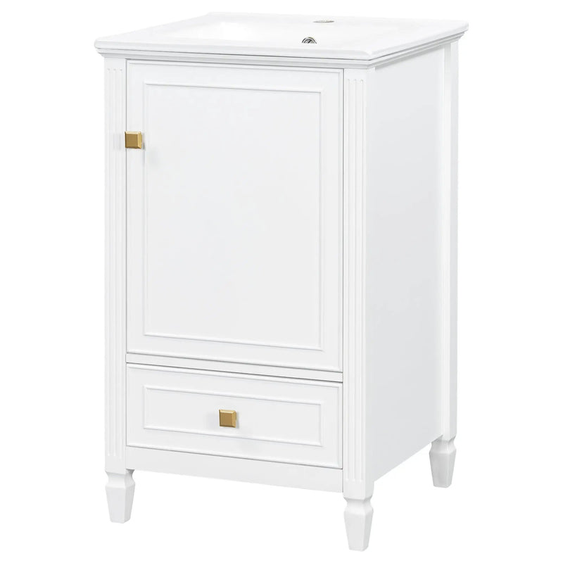 20" Bathroom Vanity with Ceramic Sink and Storage Cabinet by HouseOfZazla