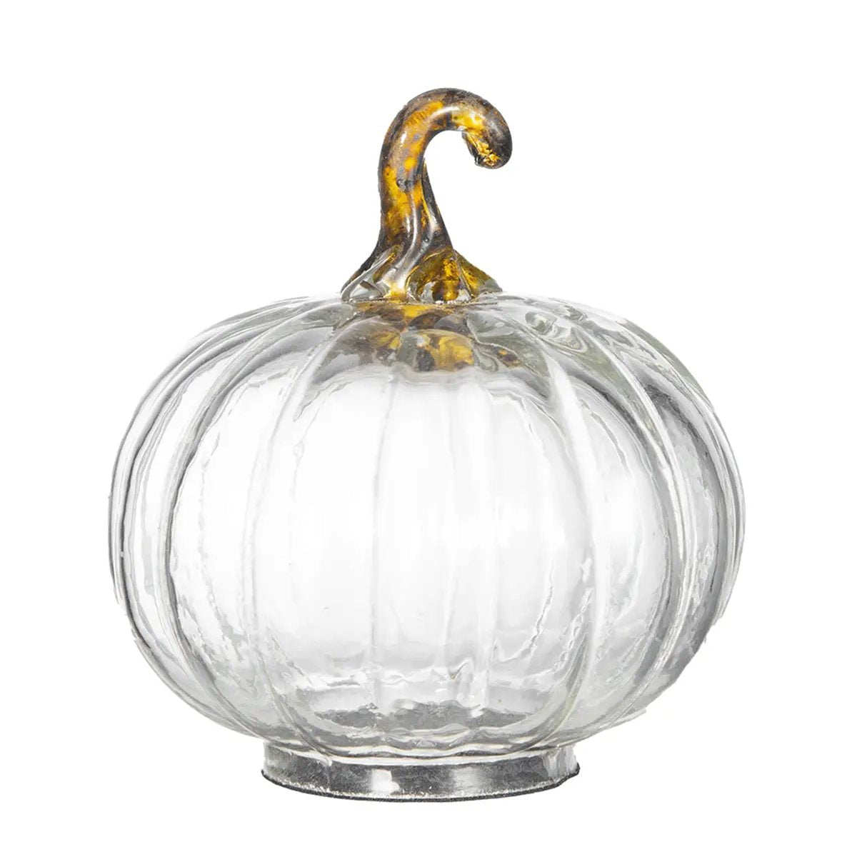 Set of 4 Clear Glass Pumpkin Decor by HouseOfZazla