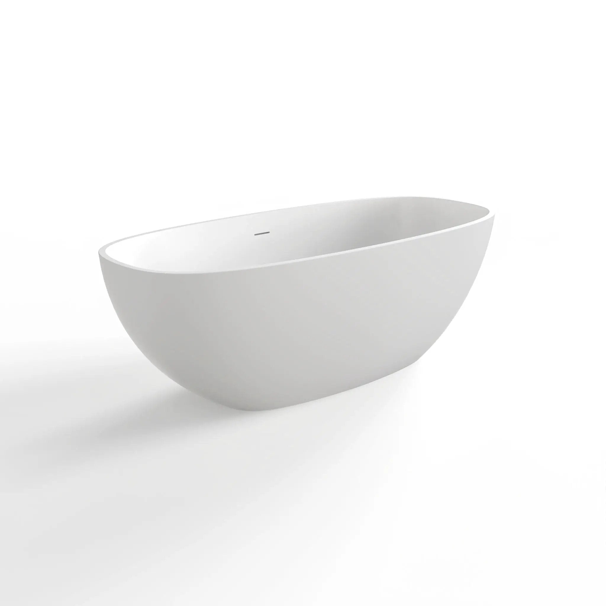 Soaking Bathtub, Freestanding, Solid Surface - Matte White by HouseOfZazla