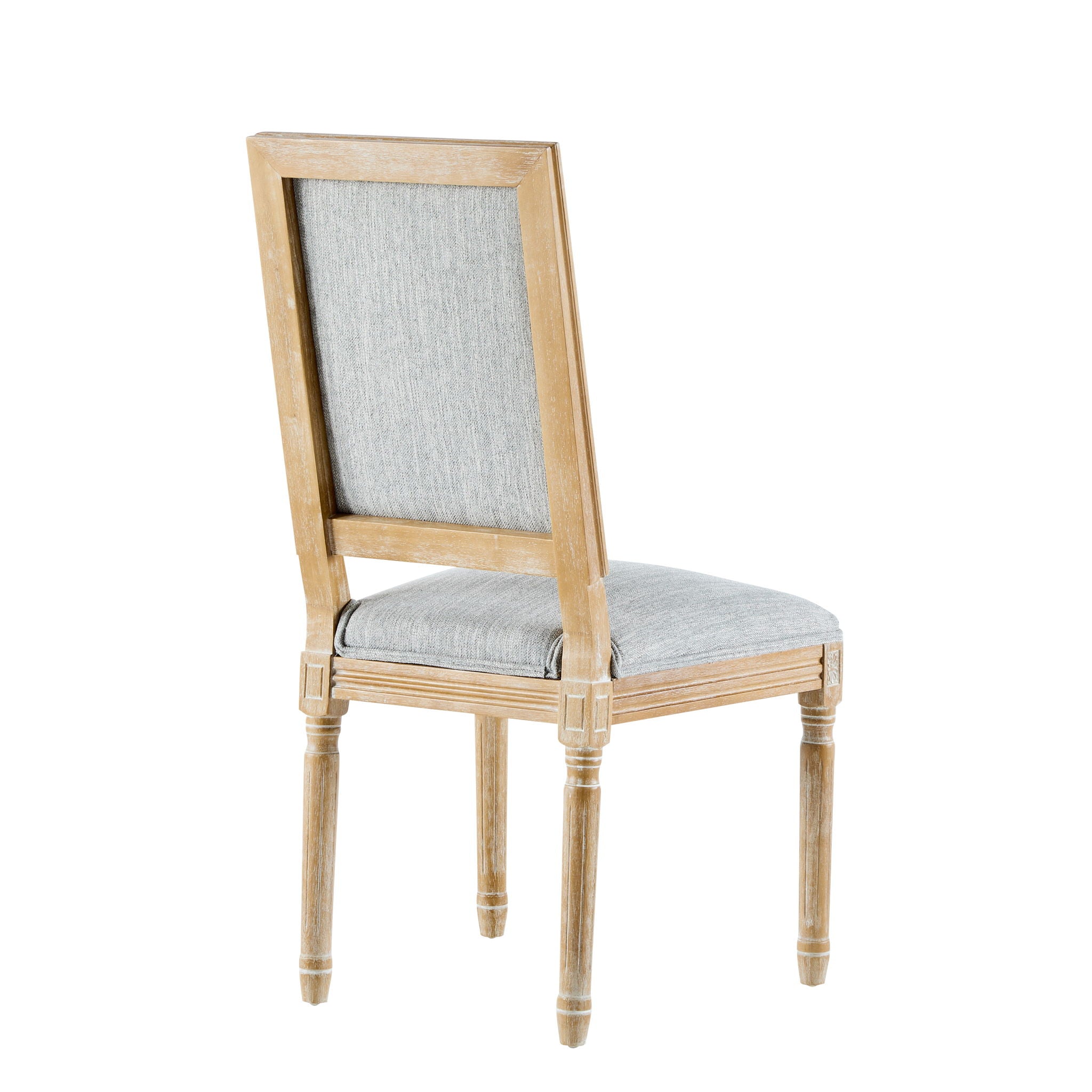 French Country Style Dining Chair With Upholstered Seating And Fluted Legs by HouseOfZazla