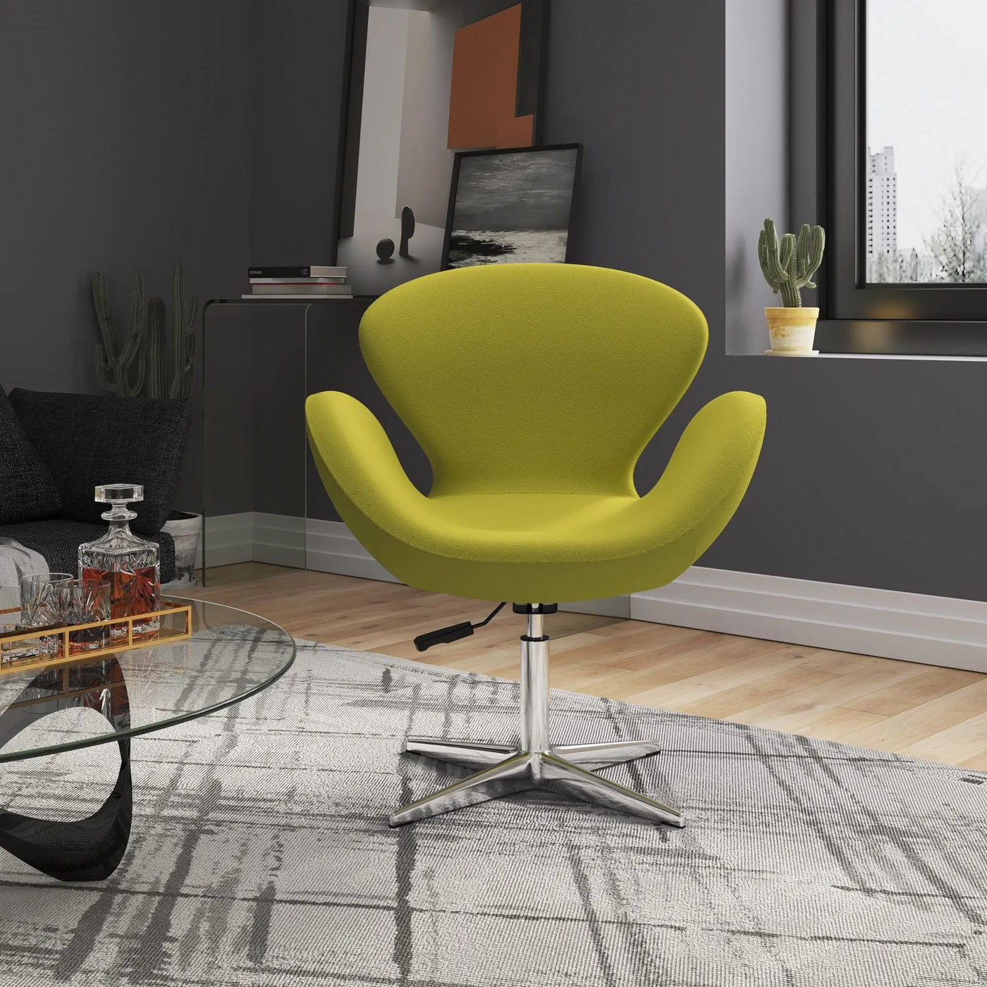 Raspberry - Swivel Lounge Chair by HouseOfZazla