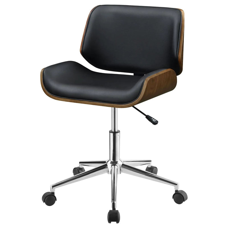 Swivel Office Chair With Adjustable Height - Black by HouseOfZazla