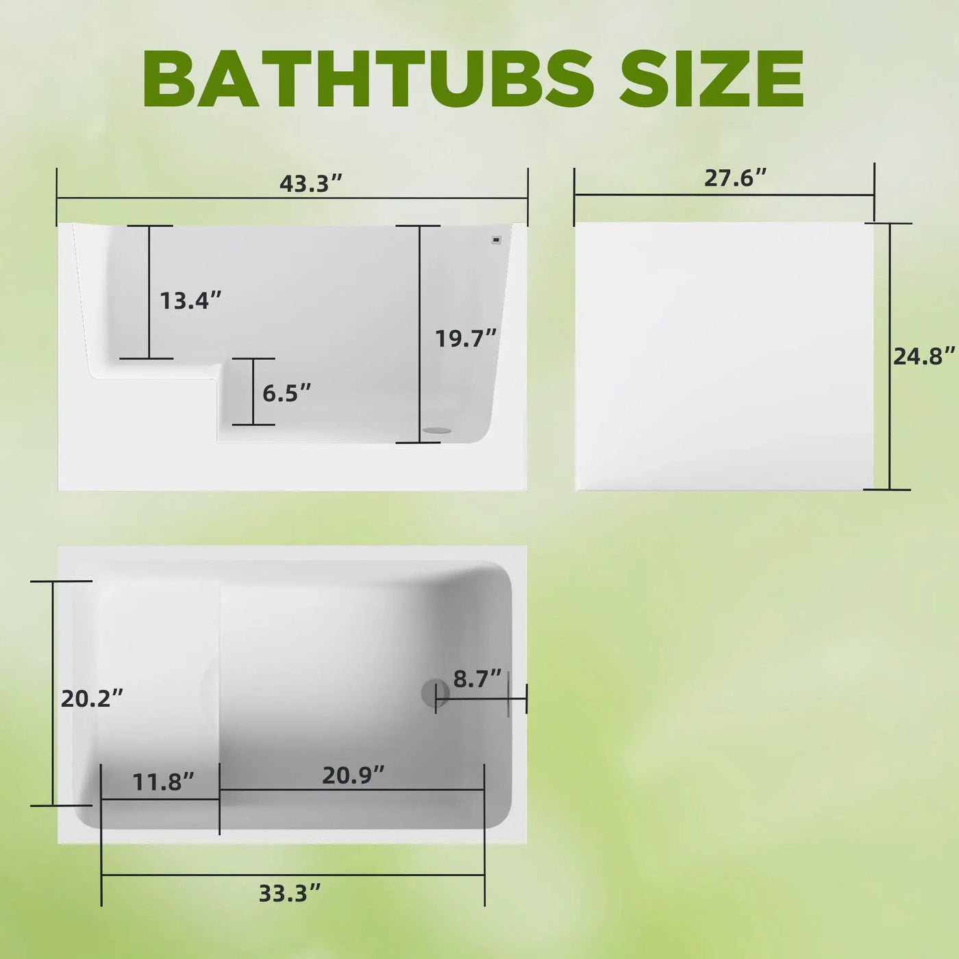 Gloss Freestanding Bathtub With Built In Seat by HouseOfZazla