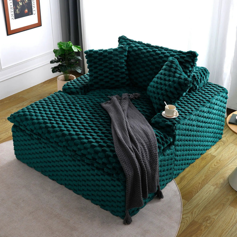 Comfort Bearing Sofa With 2 Pillows And 1 Backrest - Green by HouseOfZazla