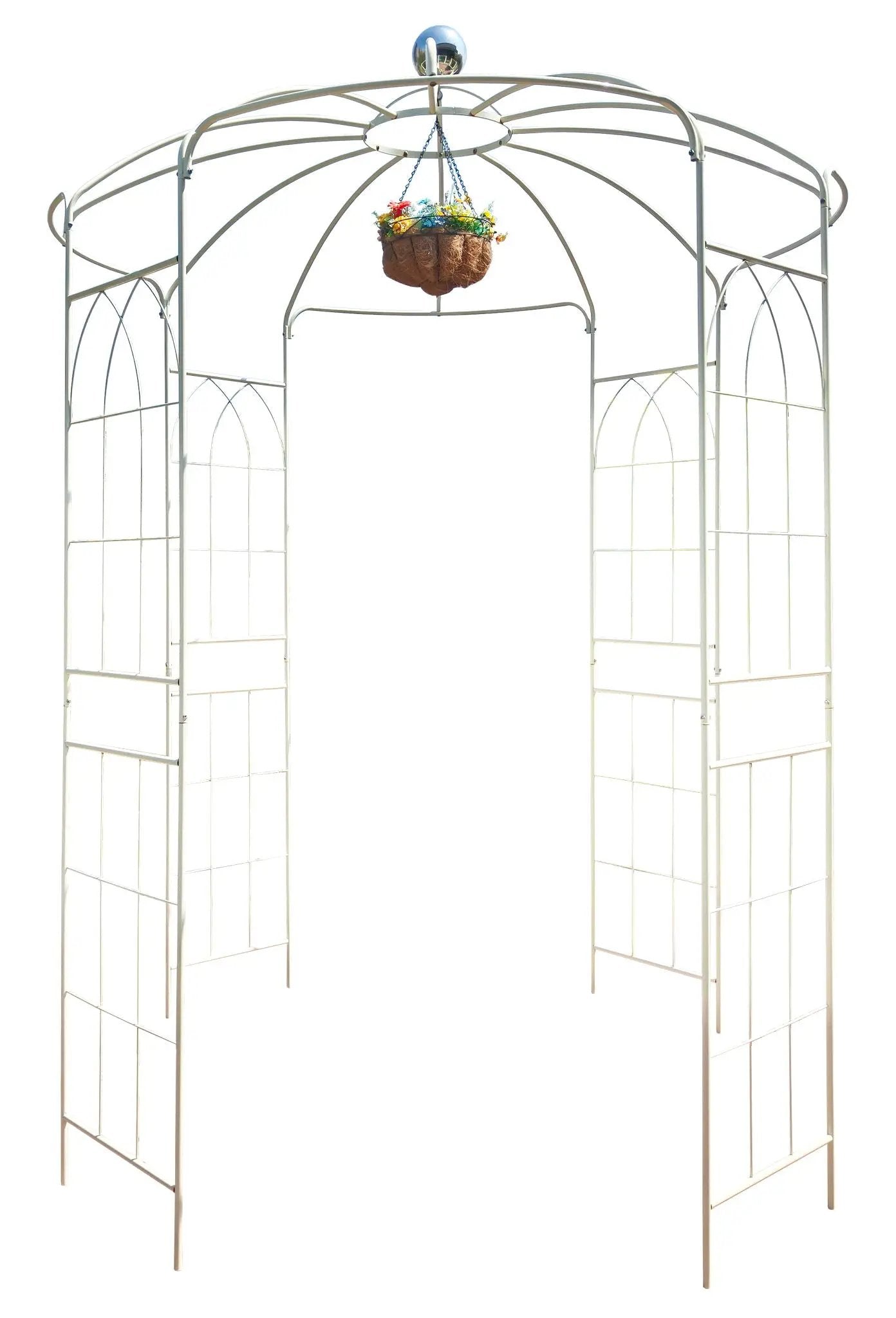 Metal Garden Arch Iron Garden Arbors Gazebo Dia High Birdcage Shape Pergola Pavilion For Wedding Ceremony by HouseOfZazla