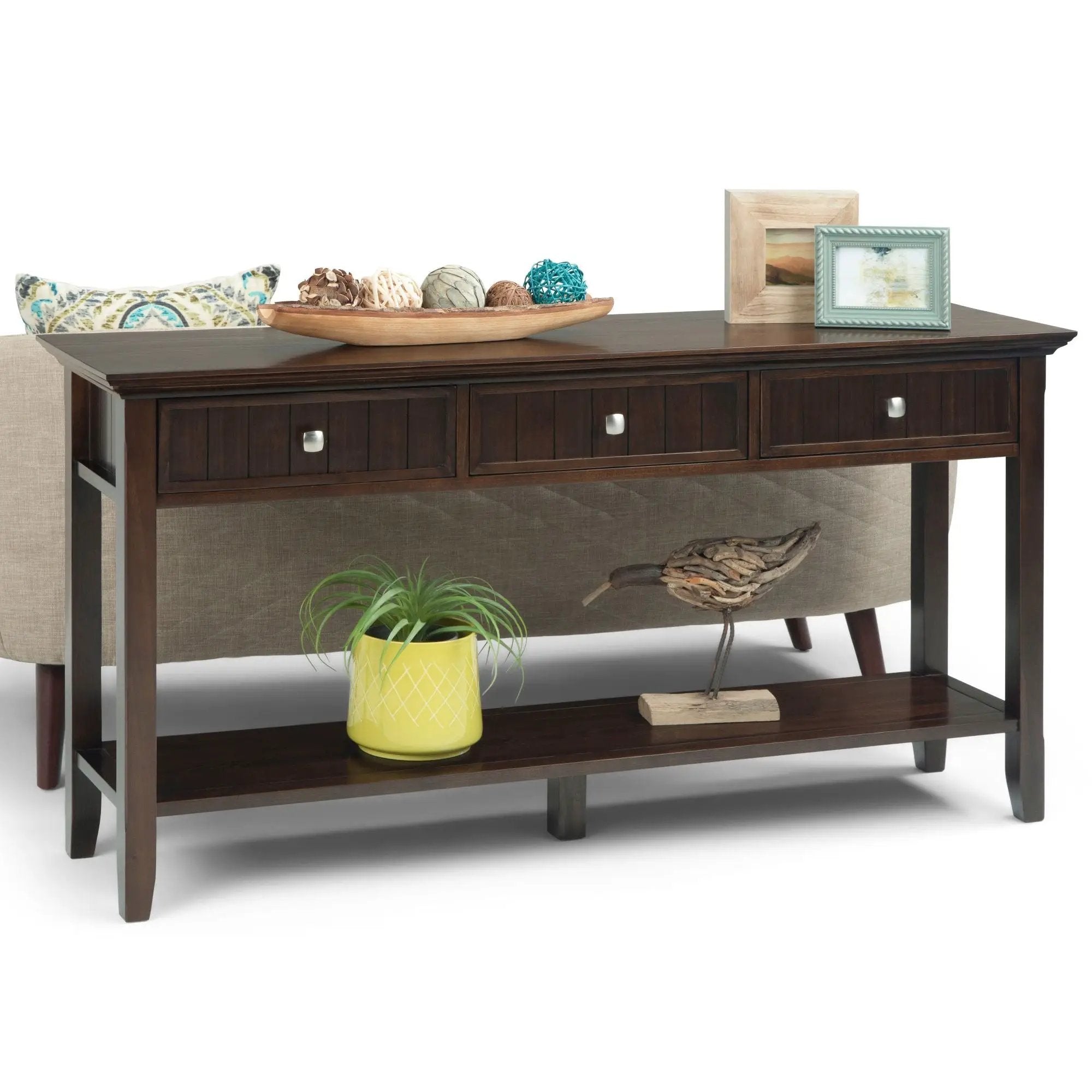 Acadian - Wide Console Sofa Table - Brunette Brown by Unique Piece Furniture