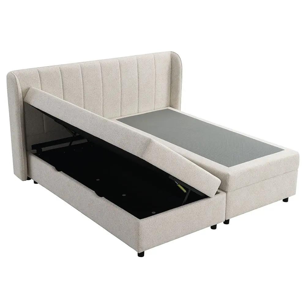 Adonia - Queen Bed With Storage - Beige by Unique Piece Furniture