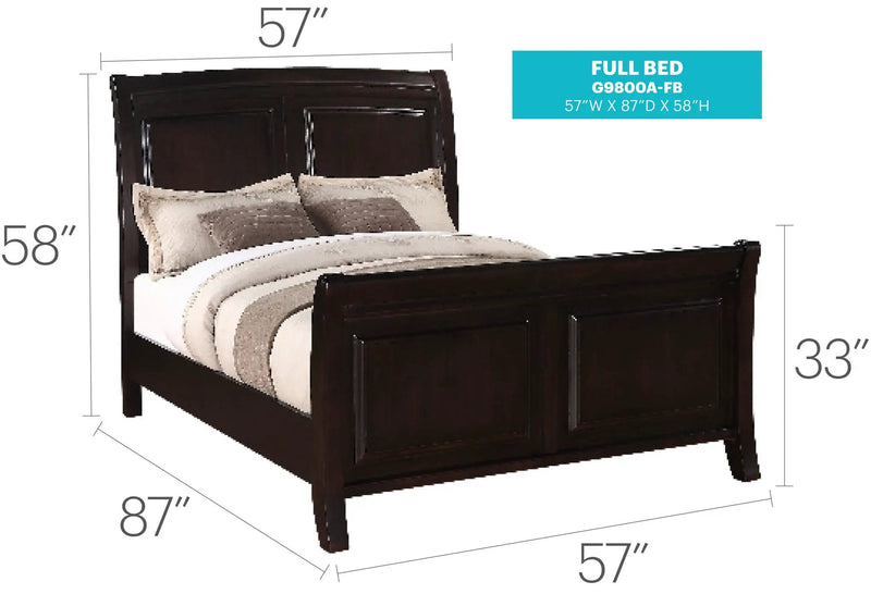 Elegant Transitional Bed by Unique Piece Furniture