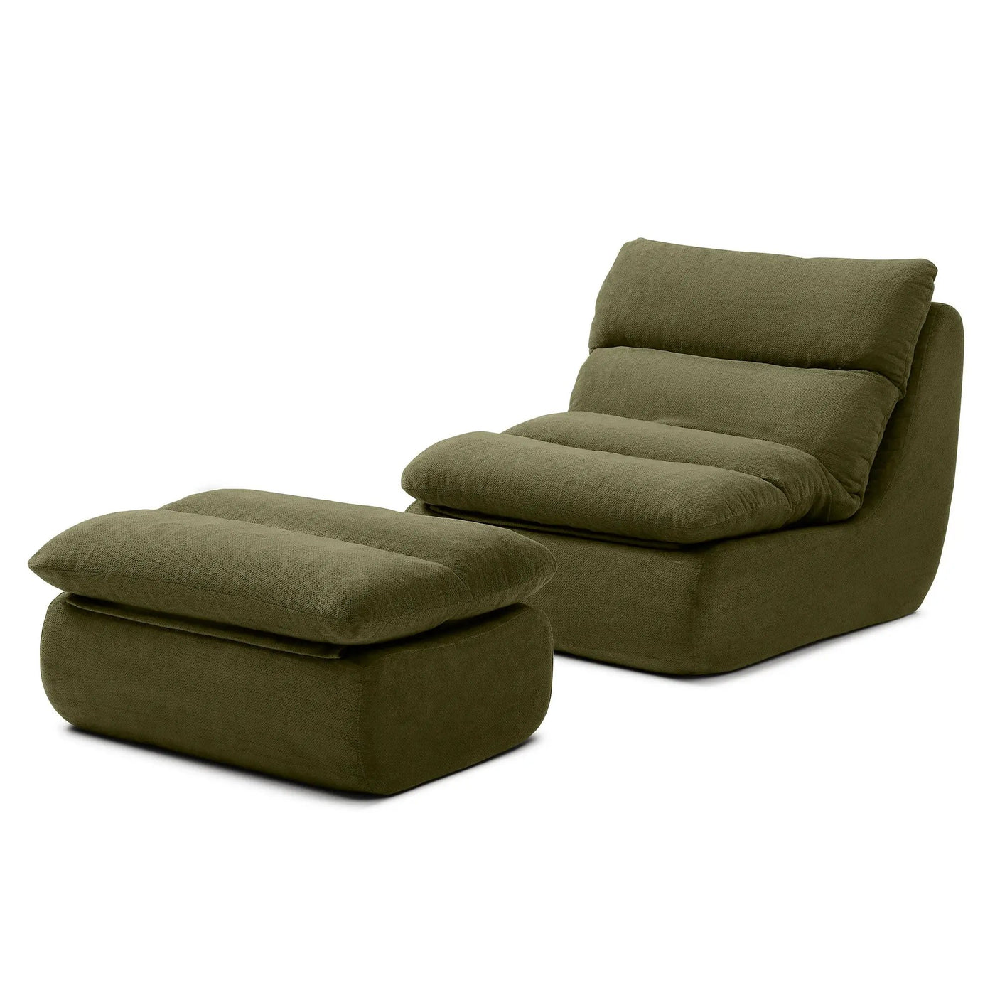 32" Bean Bag Chair with Ottoman by HouseOfZazla