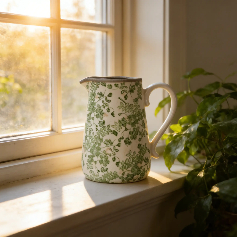 Ceramic Decorative Pitcher by HouseOfZazla