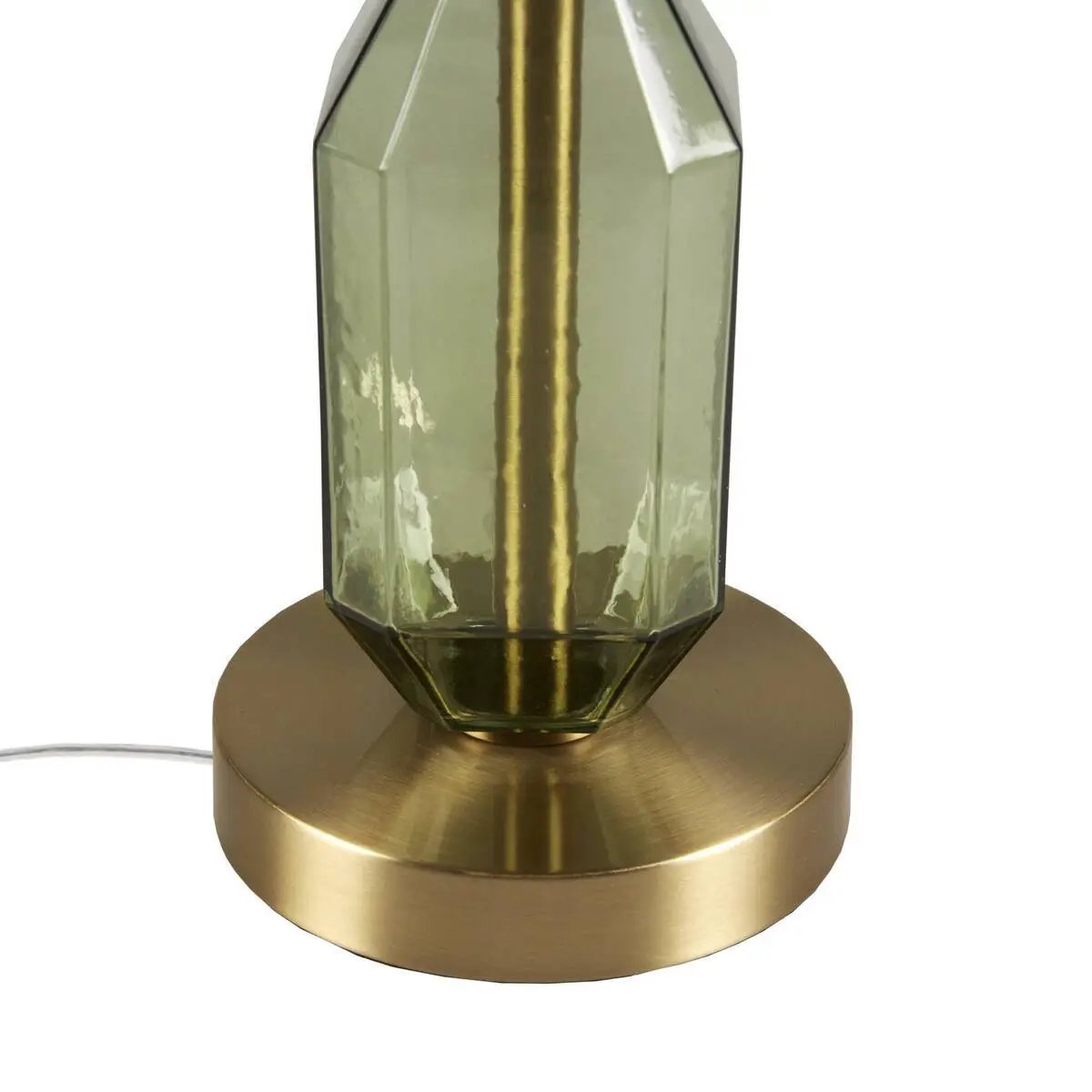 Faceted Green Glass Table Lamp by HouseOfZazla