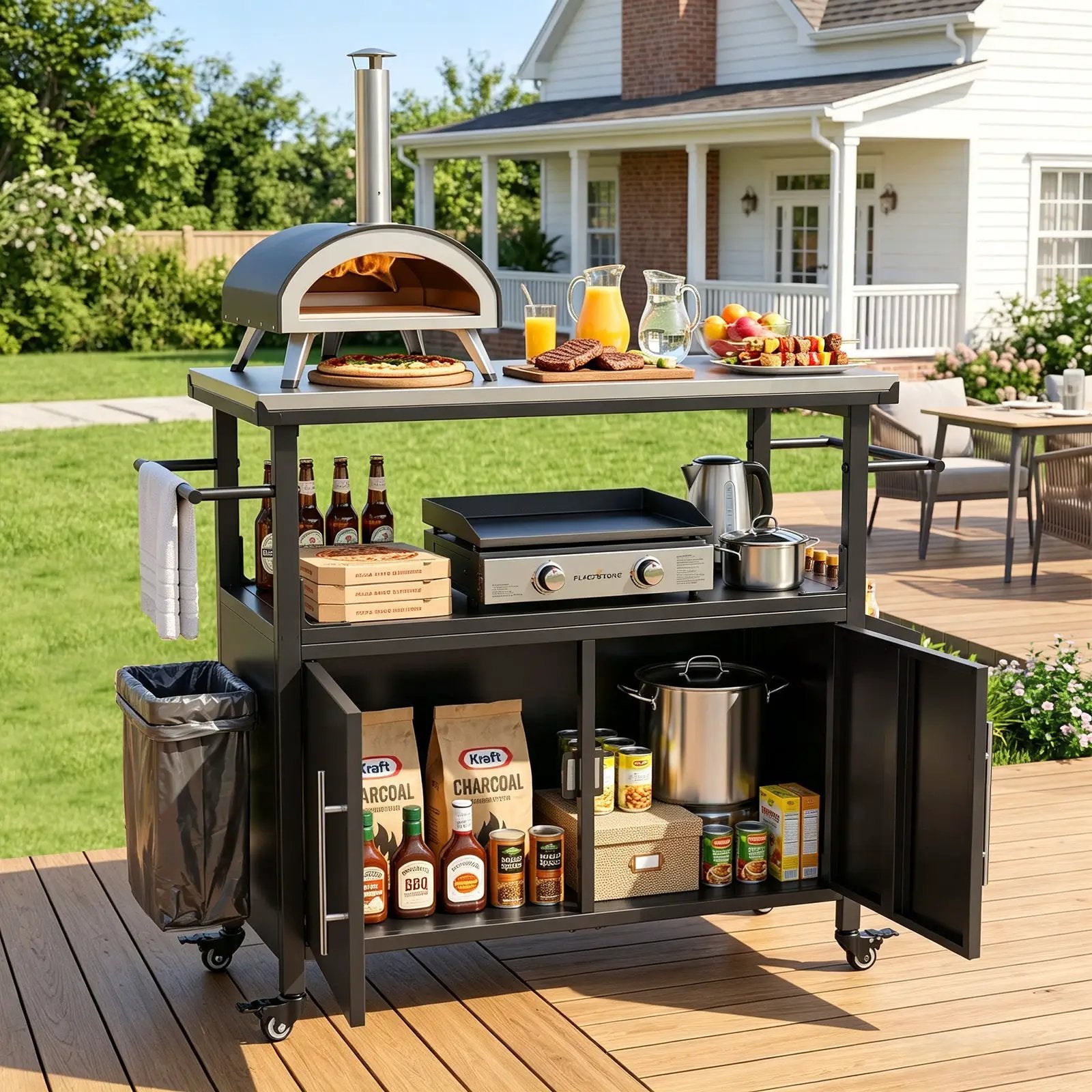 Outdoor Grill Cart with Patio Furniture by HouseOfZazla