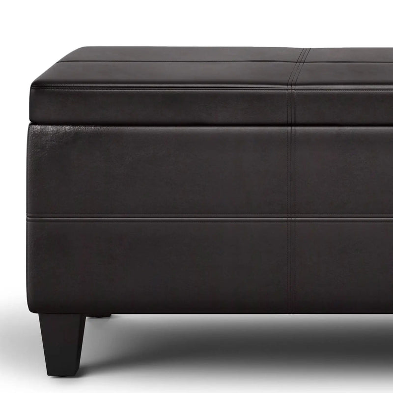 Avalon - Lift Top Rectangular Storage Ottoman - Tanners Brown by Unique Piece Furniture